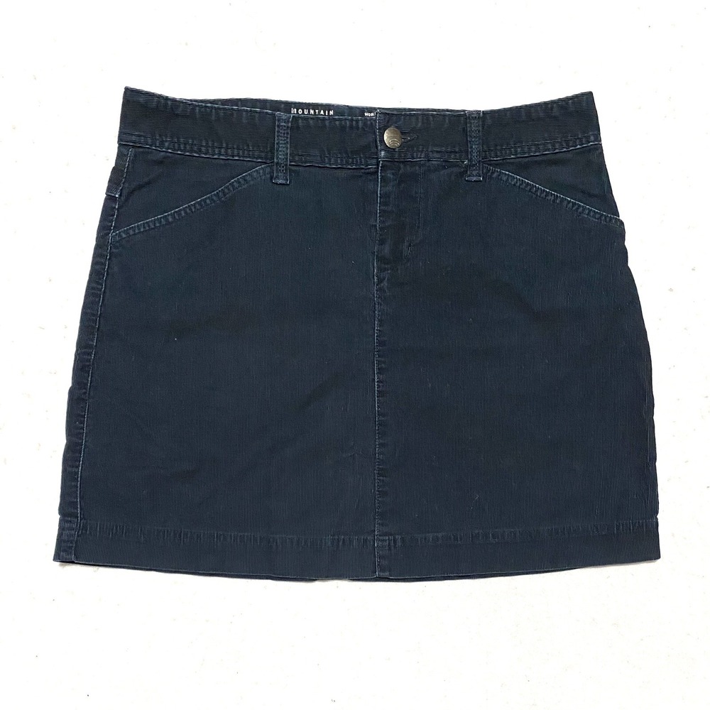 Mountain Hardwear Tunara Stretch Blue Corduroy Skirt Womens 6 Navy A-Line Mini